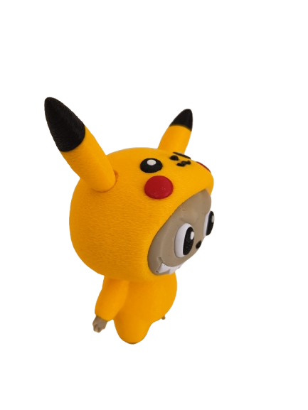 Labubu versión Pikachu en 3D