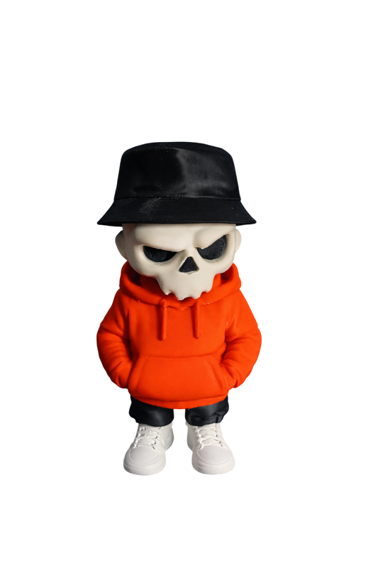 Figura Skull Street Hoodie — Decoración impresa en 3D