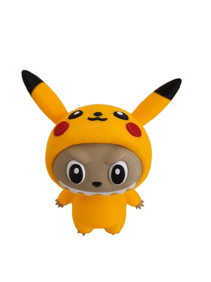 Labubu versión Pikachu en 3D