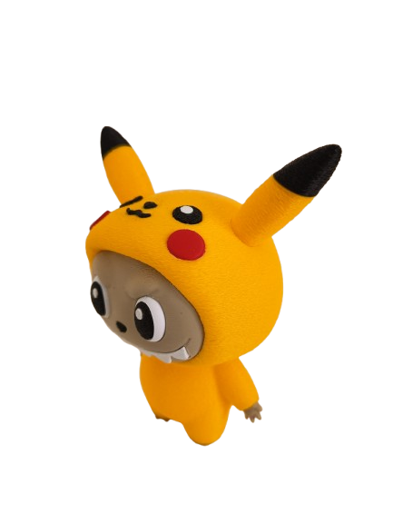 Labubu versión Pikachu en 3D
