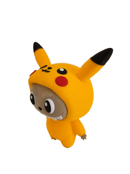 Labubu versión Pikachu en 3D