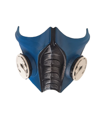 Máscara Azul en 3D – Estilo Sub-Zero