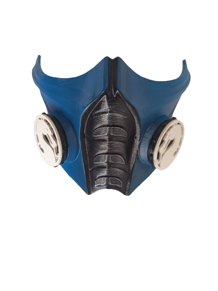 Máscara Azul en 3D – Estilo Sub-Zero