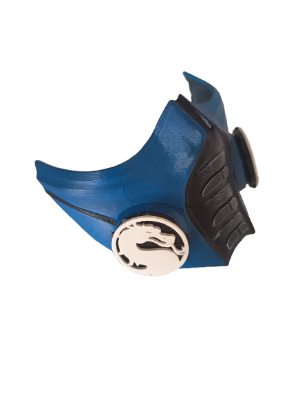 Máscara Azul en 3D – Estilo Sub-Zero