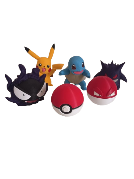 Figuras de Pokémon y Pokeballs