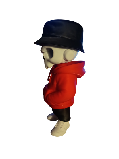 Figura Skull Street Hoodie — Decoración impresa en 3D