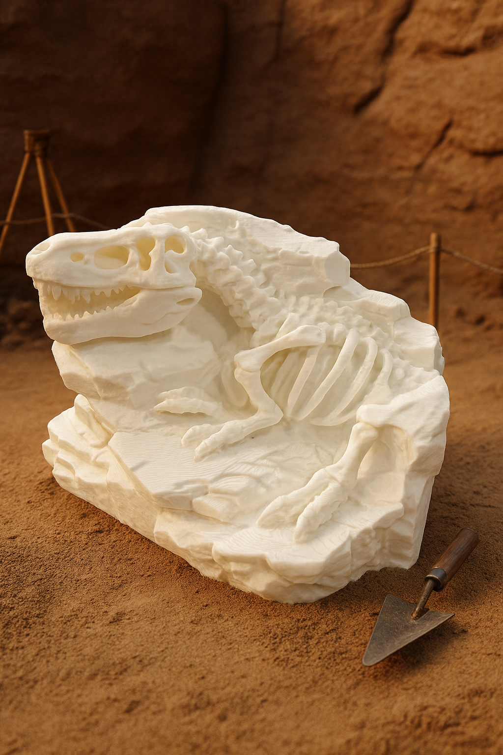 El Rey Excavado: Bloque Fósil de Tyrannosaurus Rex