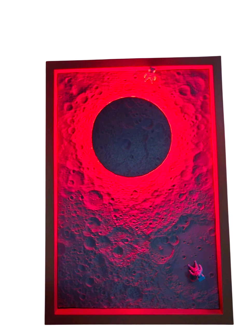 Paisaje lunar en 3D con marco moderno