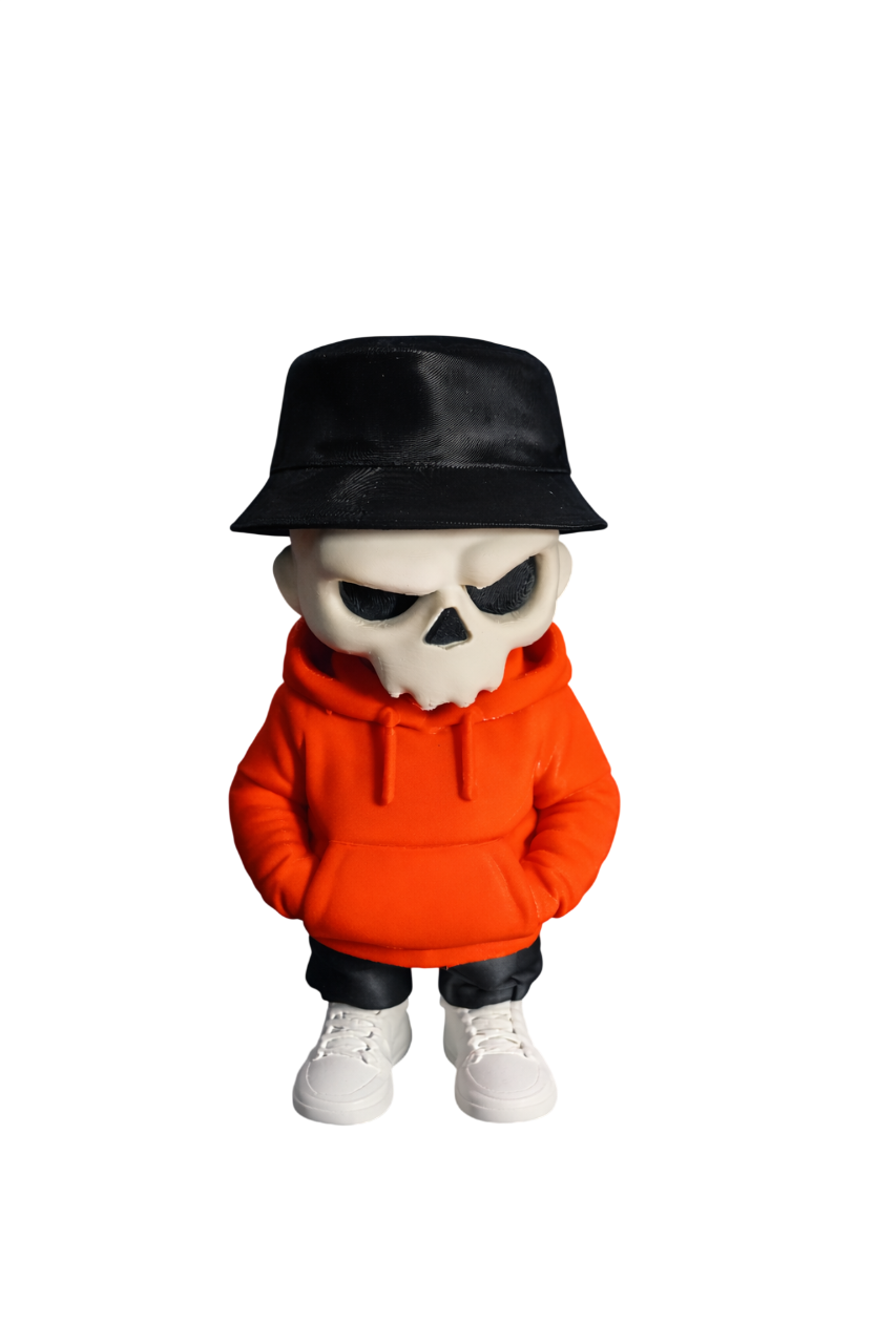 Figura Skull Street Hoodie — Decoración impresa en 3D