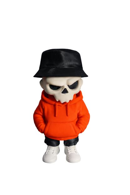 Figura Skull Street Hoodie — Decoración impresa en 3D