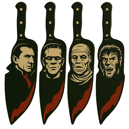 Juego de Cuchillos de personajes de terror
