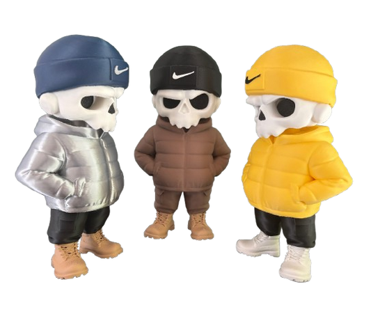 Figuras 3D Skull Streetwear – Set Urbano (3 modelos)